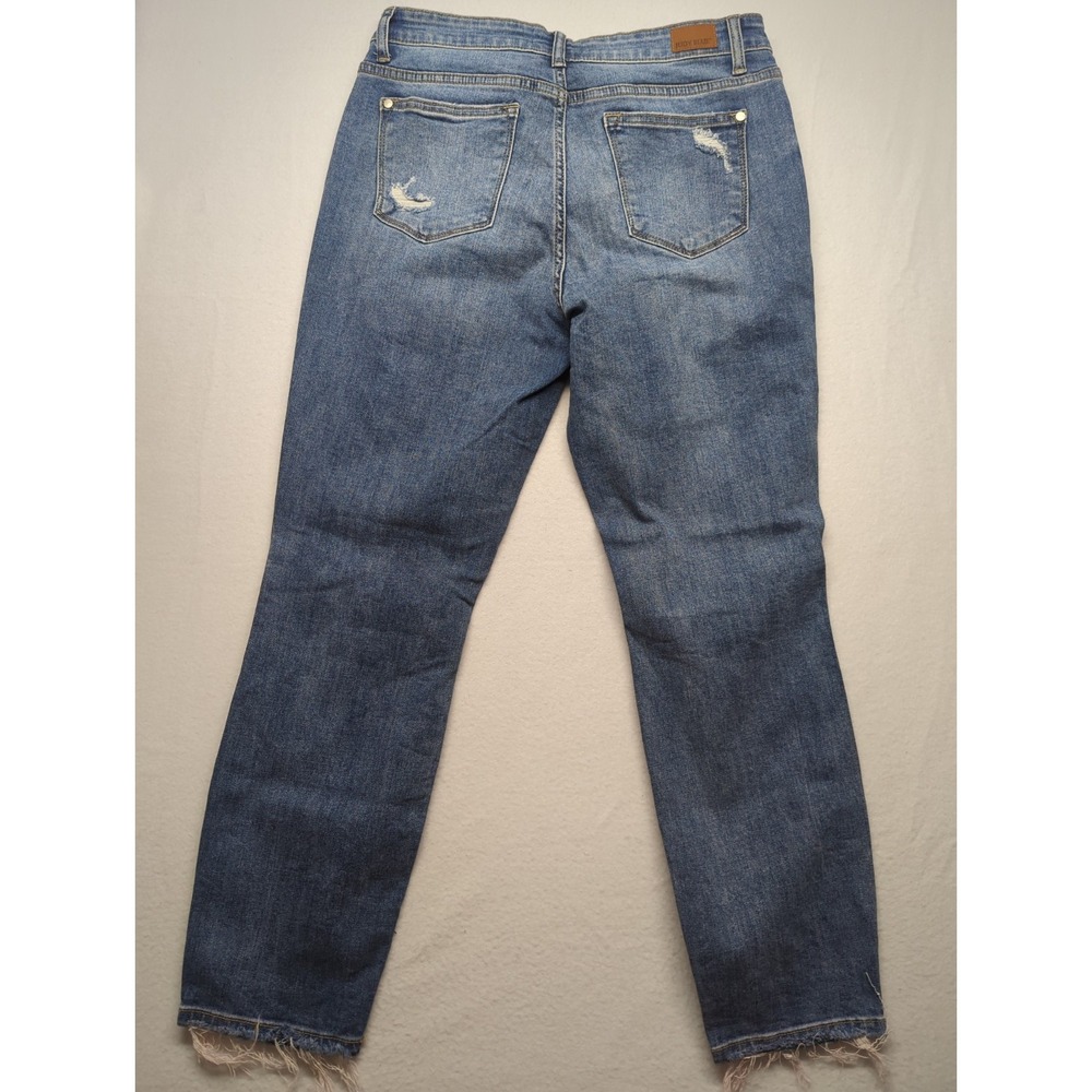 Judy Blue Boyfriend Fit Distressed stretch Jeans Medium Wash Womens 9/29 - Picture 9 of 9